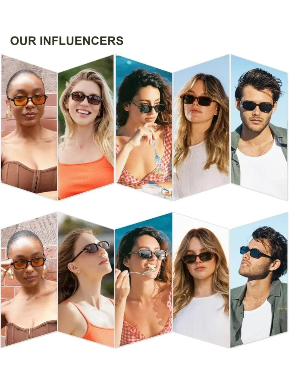 Trendy Polarized Rectangle Sunglasses for Women & Men | Retro Slim Square